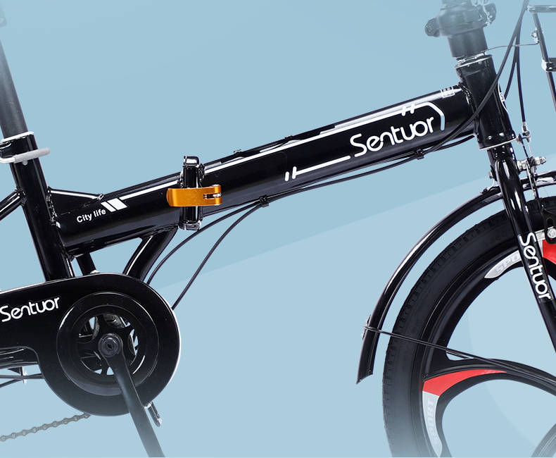 永·久同款日本出口 可折叠自行车女超轻便携单车小型变速免安装20寸