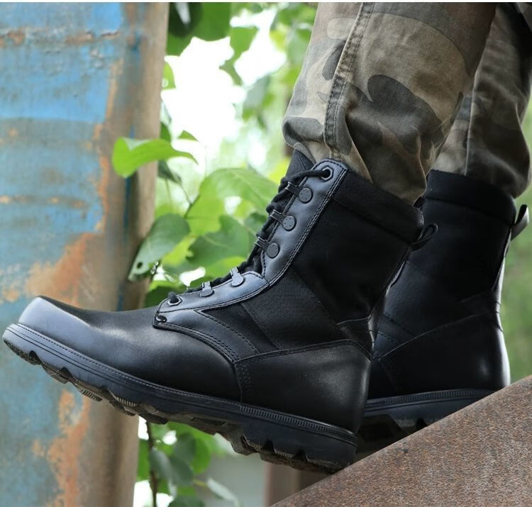 蜻蜓牌联名男马丁靴 20-30岁户外鞋户外防寒靴作战靴秋冬马丁靴高帮作