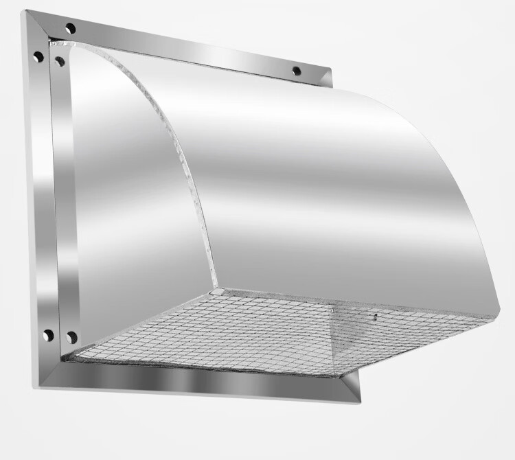 304不锈钢风帽方形防雨罩油烟机外墙出风室外排风口防风罩 8寸特厚