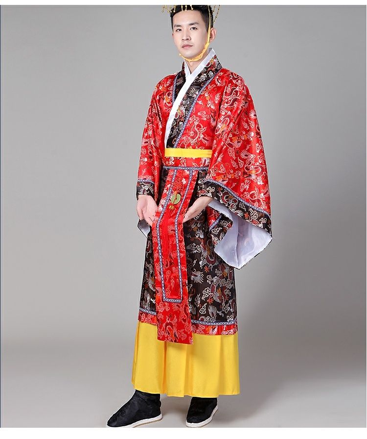 唐朝皇帝服裝古裝秦朝漢武帝古代龍袍漢太子男士古裝漢服演出服秋勤思