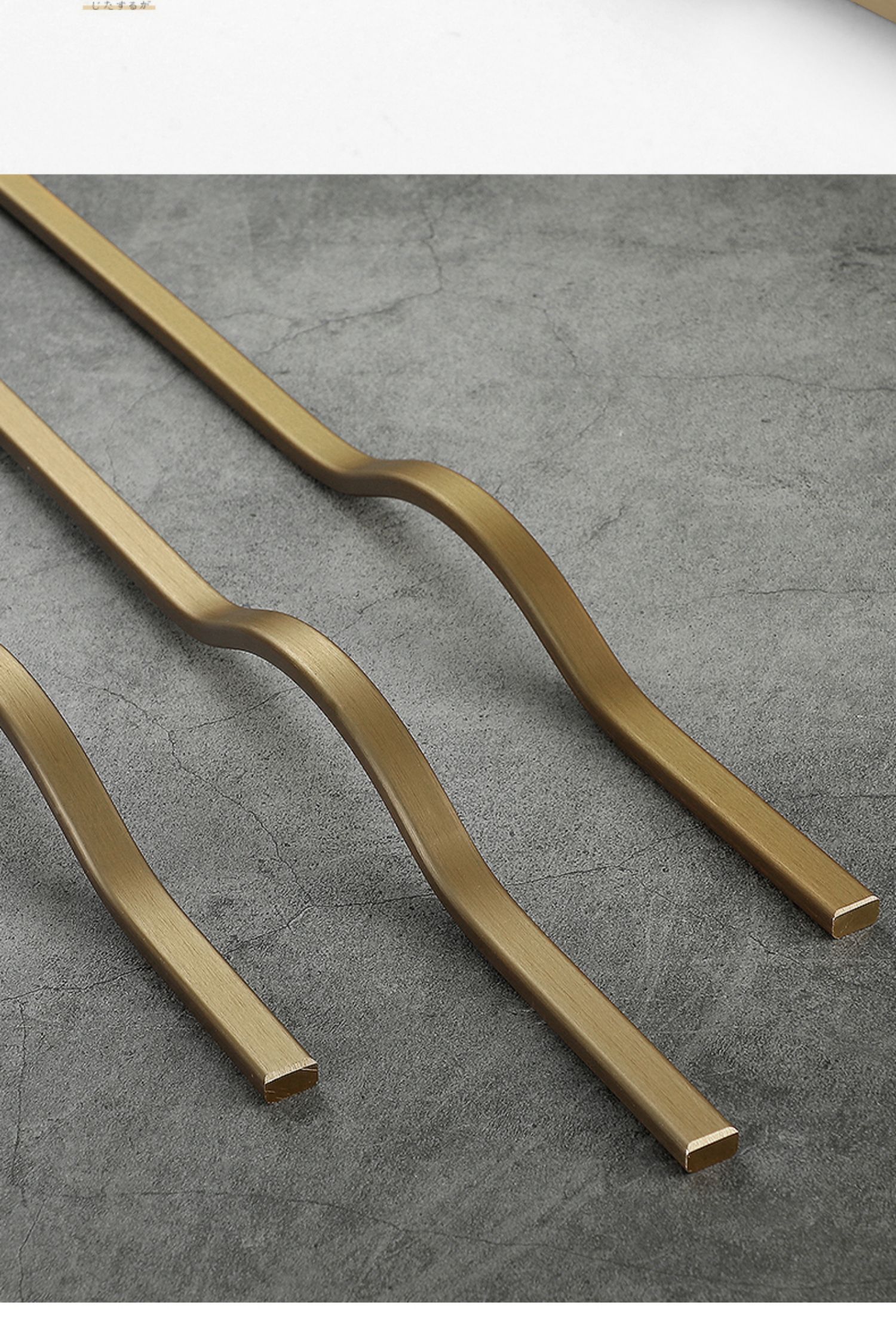 定制柜门橱柜衣柜长拉手轻奢抽屉古铜色腰线一字型长金色门把手 t字型