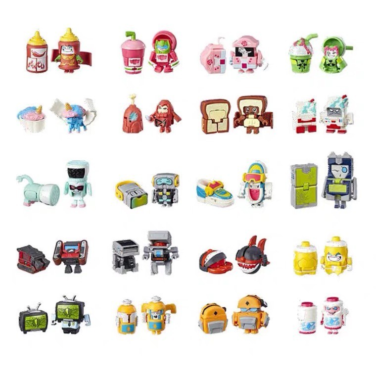 变形金钢啵啵军团潮玩盲盒包男女孩玩具机器人模型小公仔摆件 16# 五