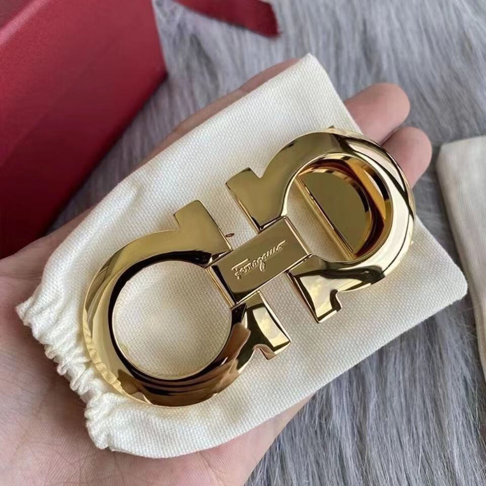 潮牌爱马·仕皮带扣双d字母腰带头单头男【19.