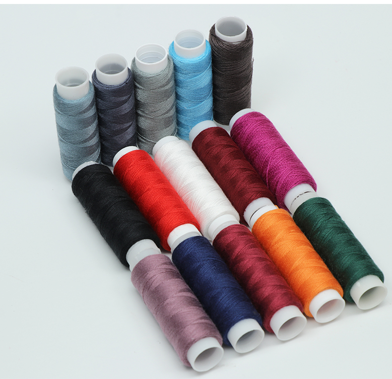 手缝线白色线缝衣服黑色缝衣线家用缝纫线402 小卷线缝补针线盒装 请