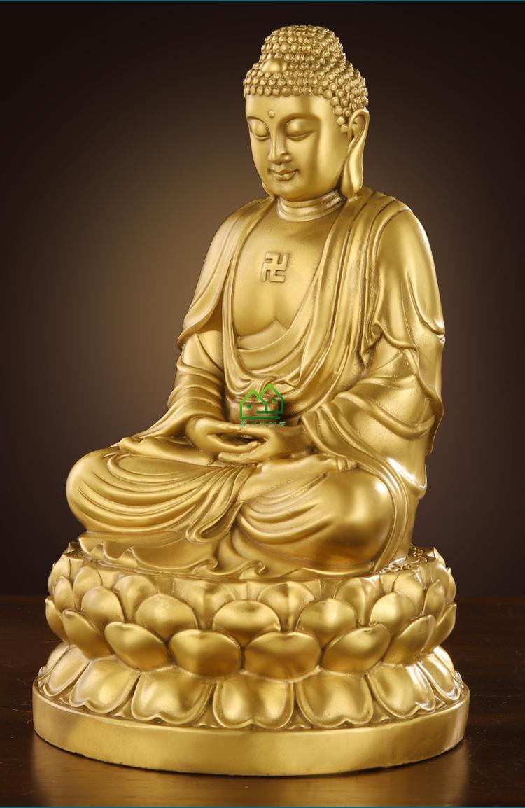 释迦牟尼佛佛像纯铜如来铜像家用大日如来释迦摩尼供奉摆件释迦牟尼佛