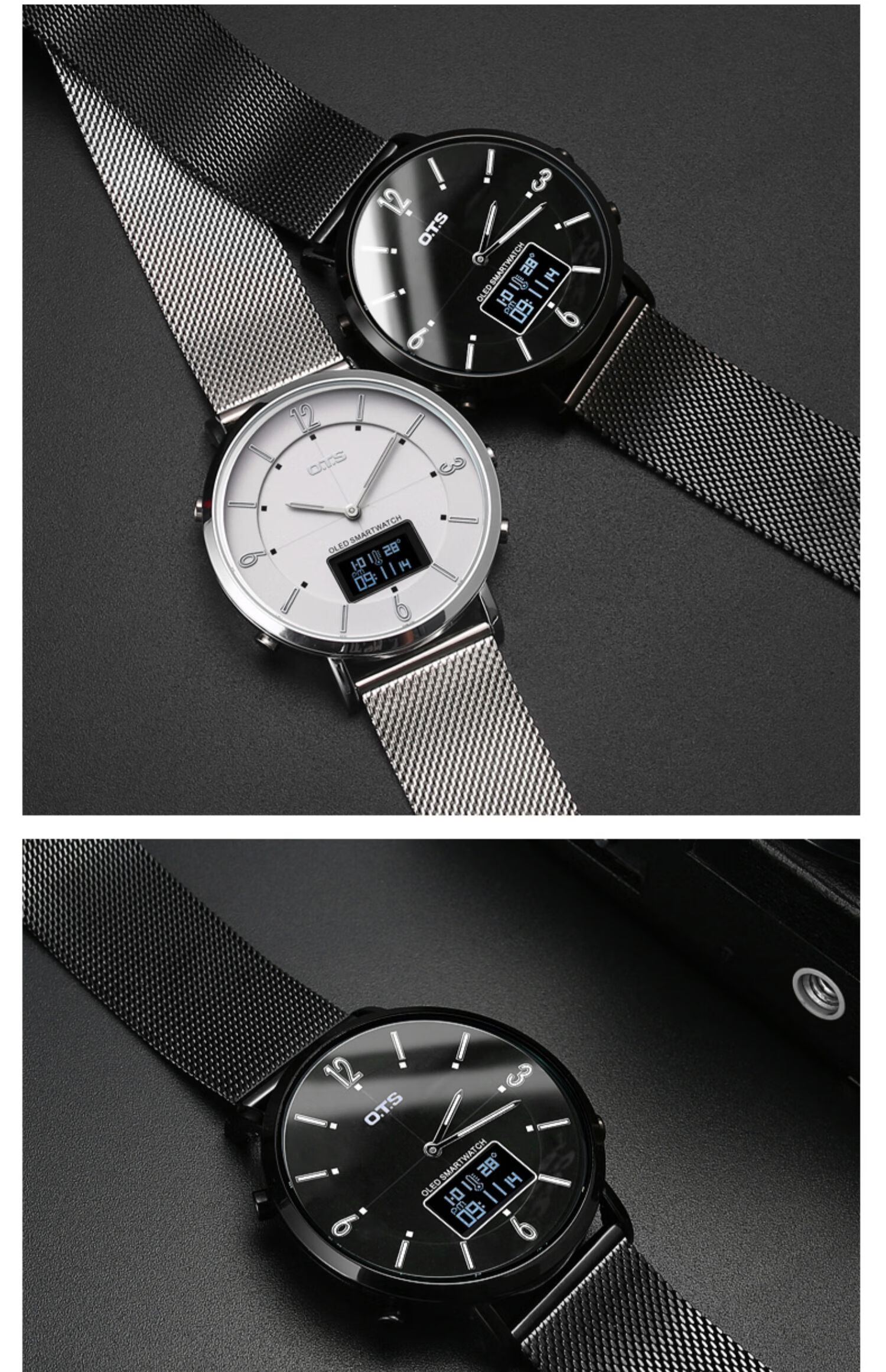 苹果apple通用ots新款男士手表智能运动防水表潮流高中学生多功能电子