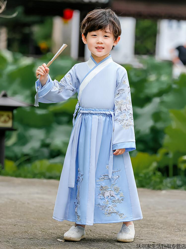 小孩服装民国风2-3-5-6-8岁男女童装宝宝中国风唐装汉服儿童古装演出