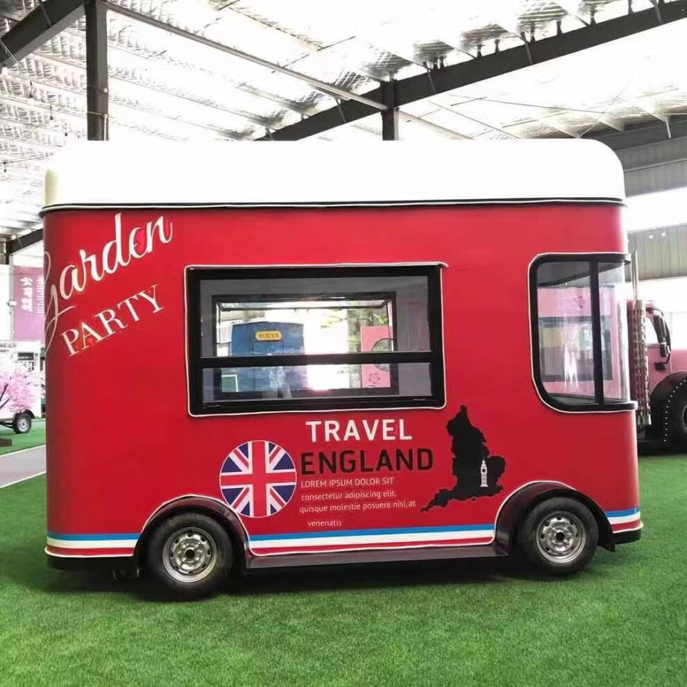 商业街景区夜市多功能小吃车流动餐车奶茶车柠檬茶冷饮车摆摊车 来图