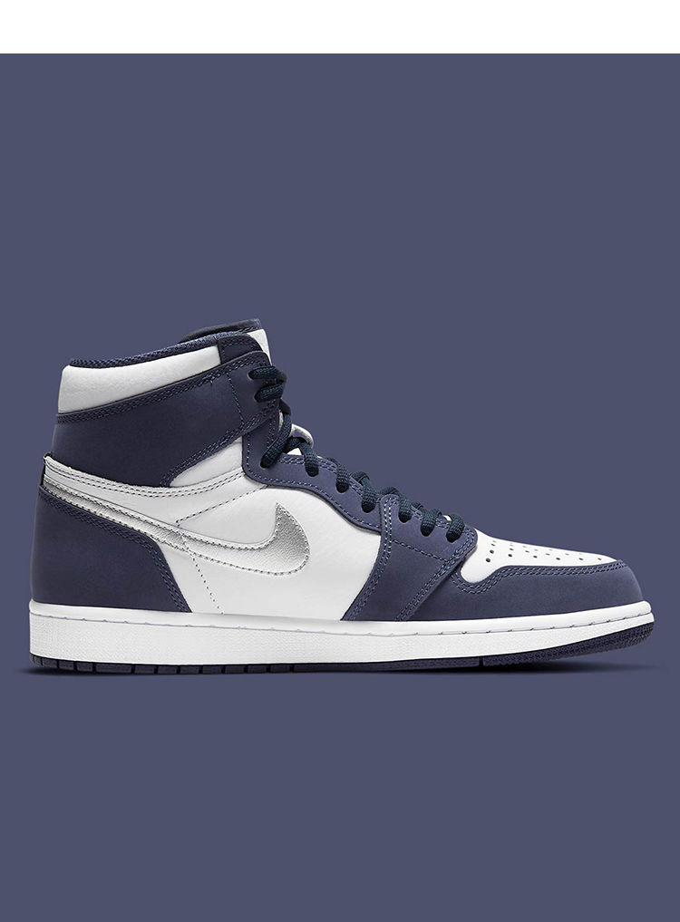正确版纯原high高帮篮球鞋午夜蓝日本东京限定白蓝男女运动鞋纯原aj1