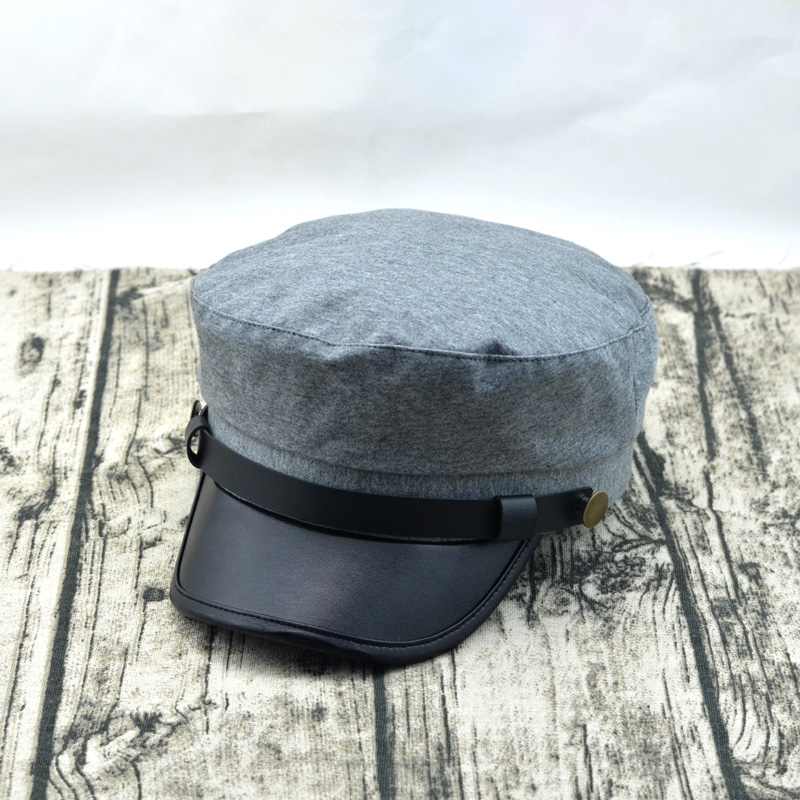 【放心购】日本学生帽军帽男船长海军帽女生通用复古平顶帽鸭舌帽大