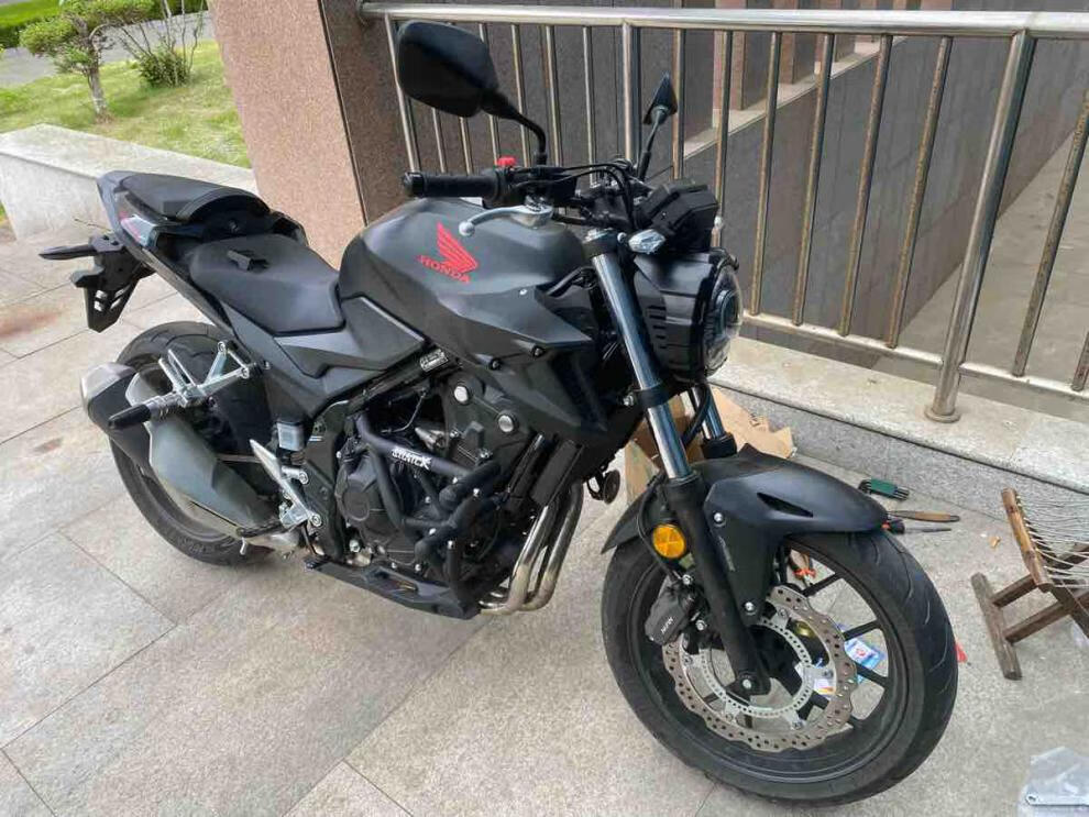 適用於cb400f本田大燈總成機車復古配件大燈led改裝圓燈500f高顏值 7