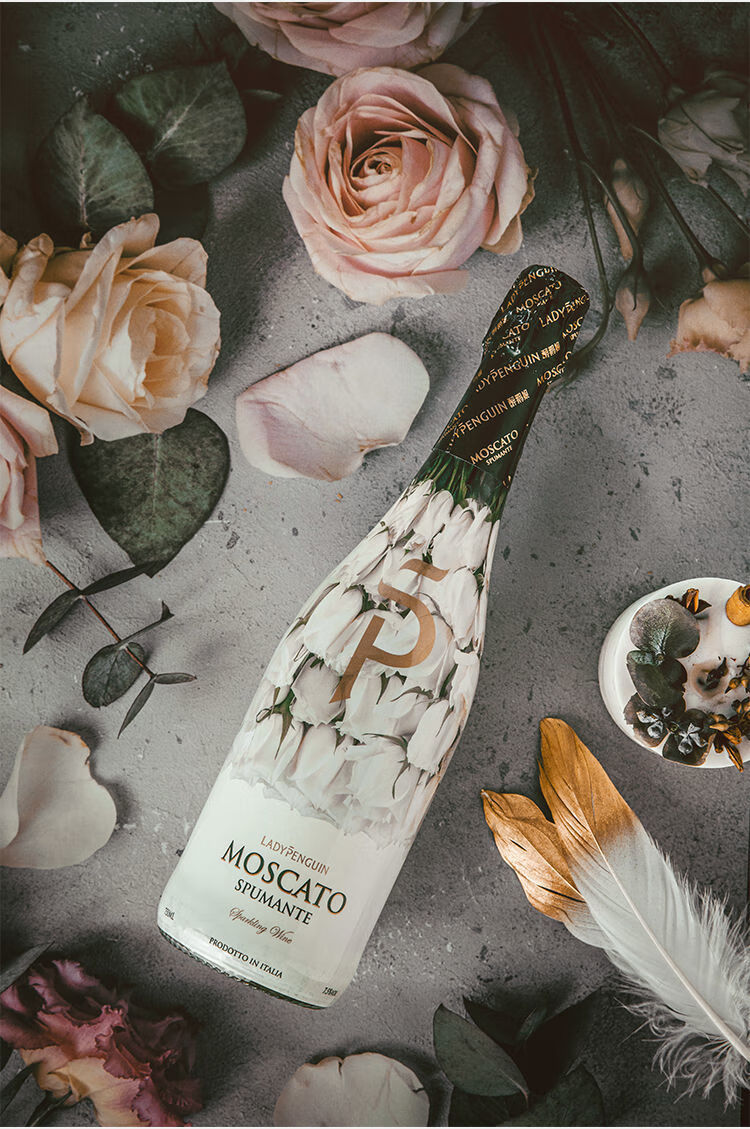 醉鹅娘白葡萄酒 750ml 醉鹅娘 小花束白玫瑰起泡酒少女心微醺莫斯卡托