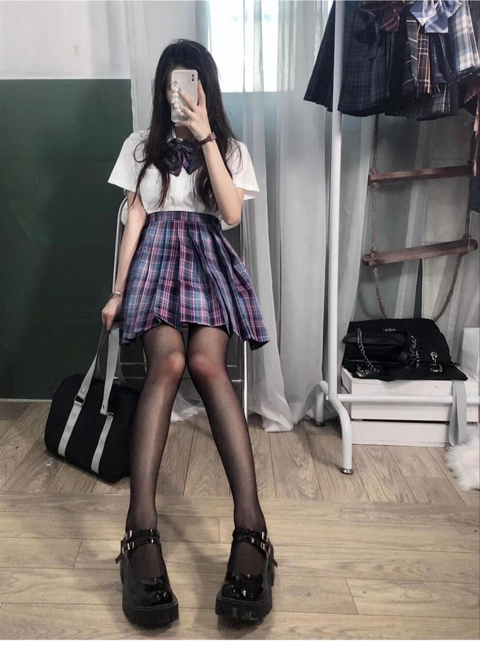 罗马圣仕新款jk水手服女学生装黑丝学姐jk制服格裙夏季性套装纯欲风格
