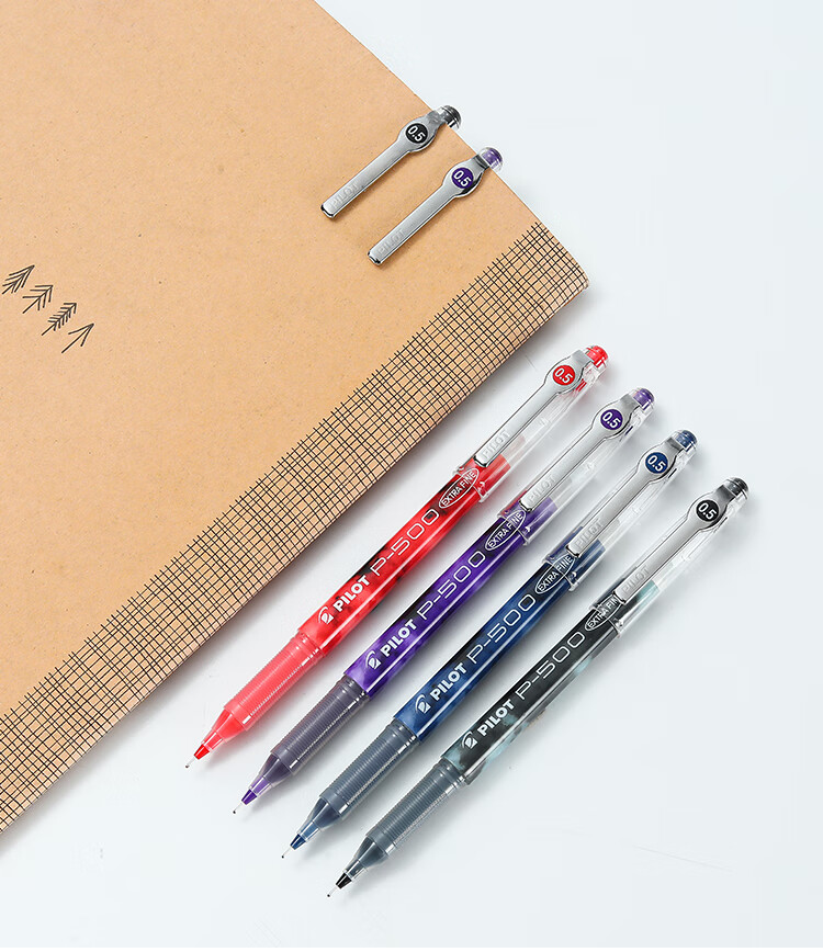百乐日本pilotp500中性笔bl-p50学生考试专用水笔黑色0.