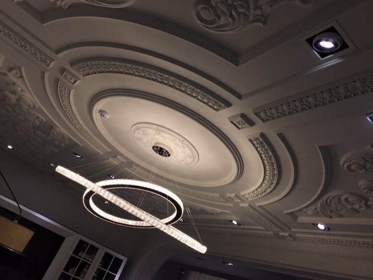 圆石膏线圆形简欧式客厅吊顶圆型石膏平板线线圆弧形