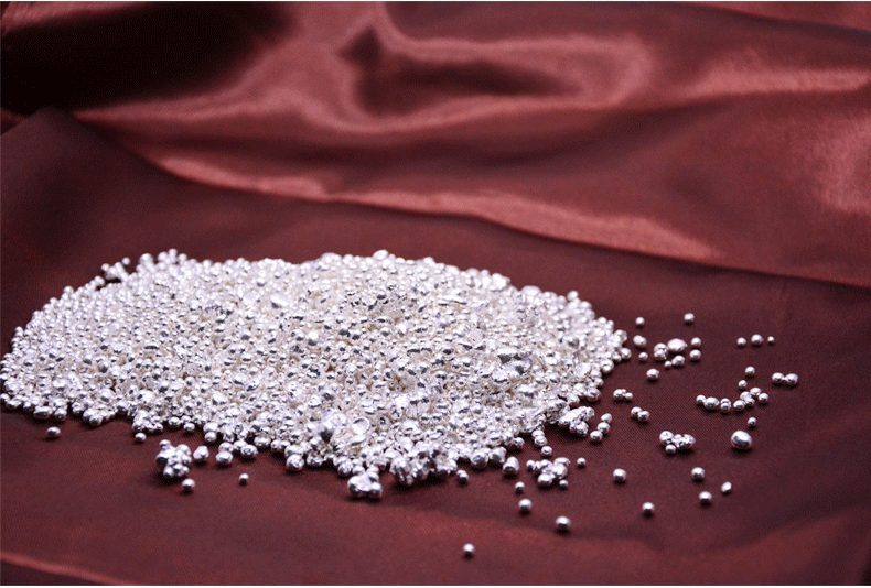 法雀s9999足银银珠首饰加工白银原料银粒银碎银子投资白银原料银条100