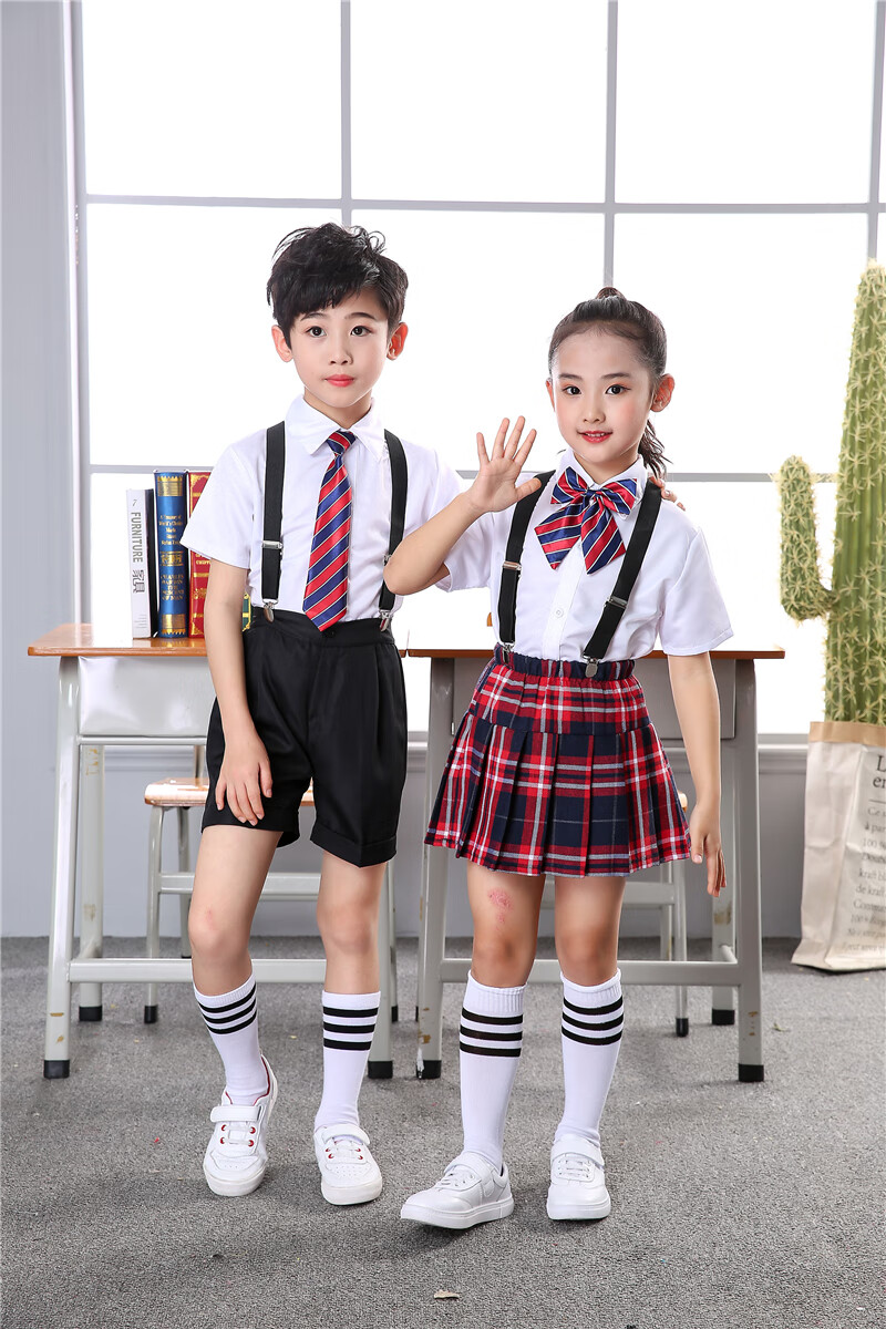 中小学生校服礼服套装幼儿园园服夏装儿童班服小学生校服套装学院英伦