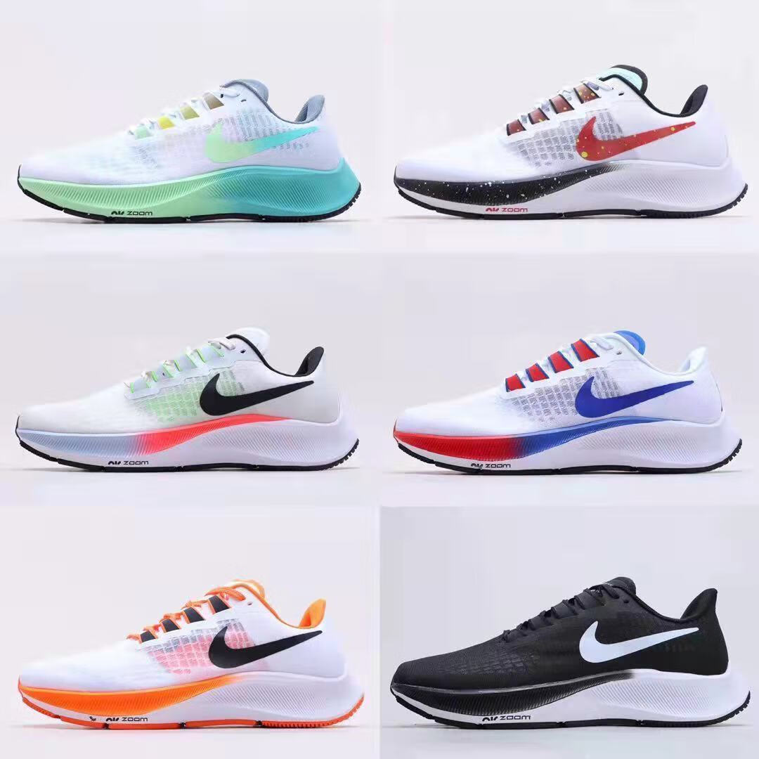 37代 飞马 男女跑步鞋登月37代zoom气垫轻便休闲透气训练运 红蓝 公司