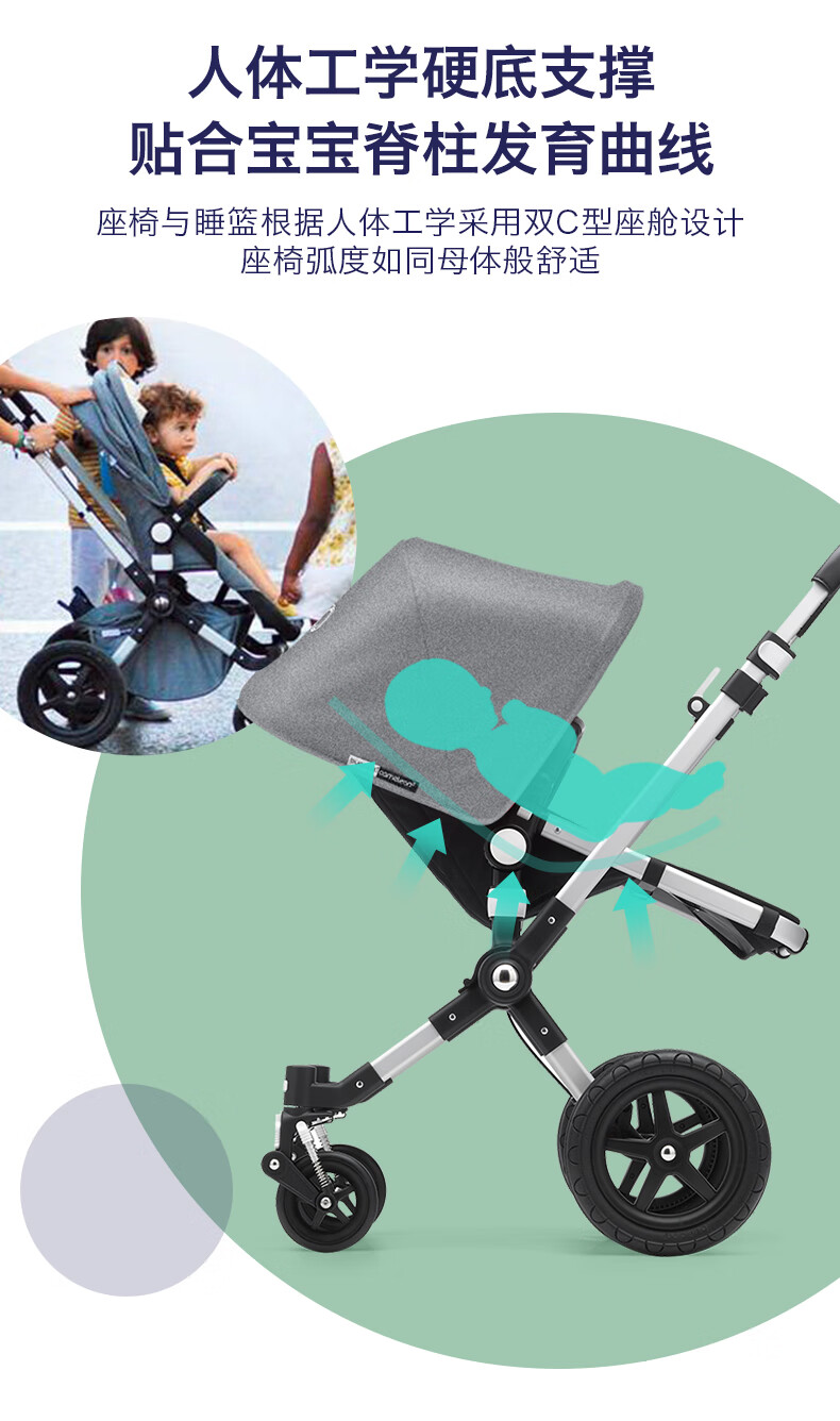 咨询享礼bugaboocameleon3plus博格步高景观双向坐躺婴儿车避震可折叠