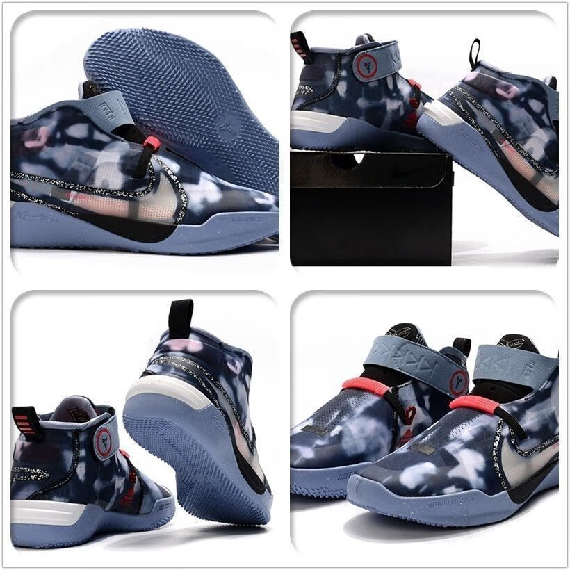 莆田纯原 科比12代全nxt fastfit kobe ad白彩虹高帮缓震篮球鞋 白色