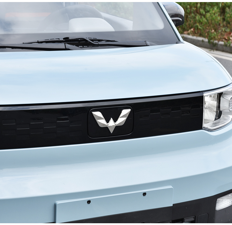 五菱宏光mini车标装饰贴 迷你miniev车标改装马卡龙车标贴黑银色 前