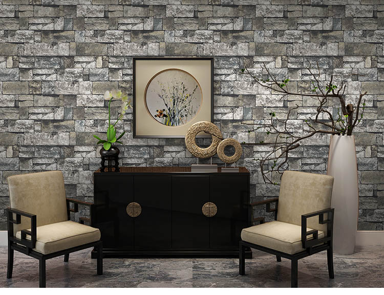 中式复古砖纹红砖青砖仿古砖头墙纸 3d立体砖块文化石背景墙壁纸 j