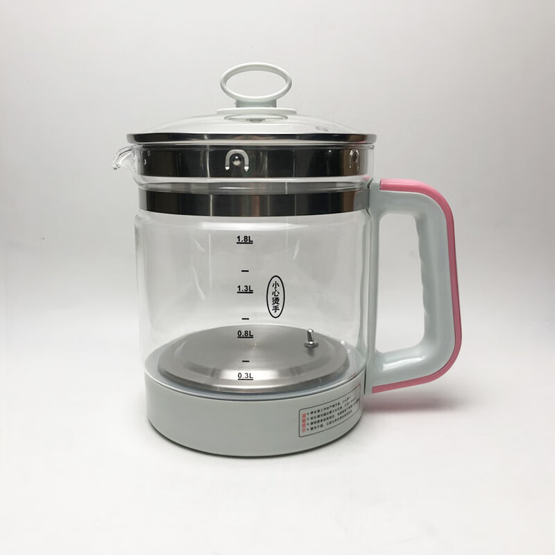 壶配件 养生壶单壶身通用美的荣事达平底四环底座高硼硅玻璃壶配件