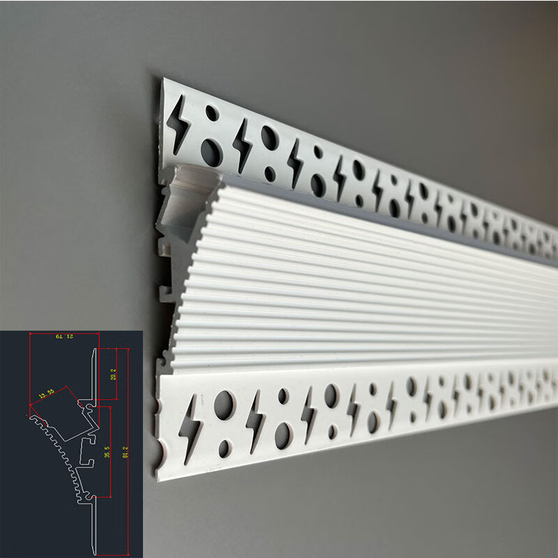 打光隐形线性灯 led腰线向上打光 线形灯带明装吊顶