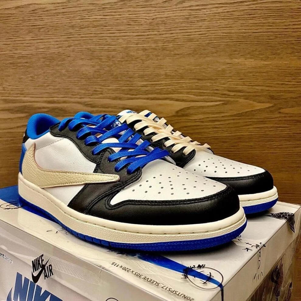 ts倒钩脸三方联名休闲复古板鞋男低帮篮球鞋藤原浩闪电倒钩(蓝毒盒)