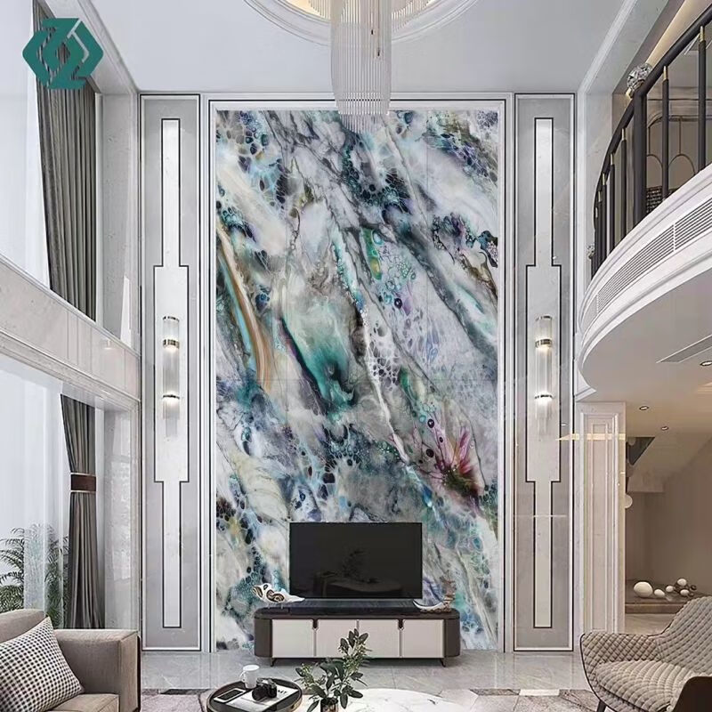 岩板1600x3200x6背景墙电视墙别墅挑高背景墙轻奢新岩板佛山工厂