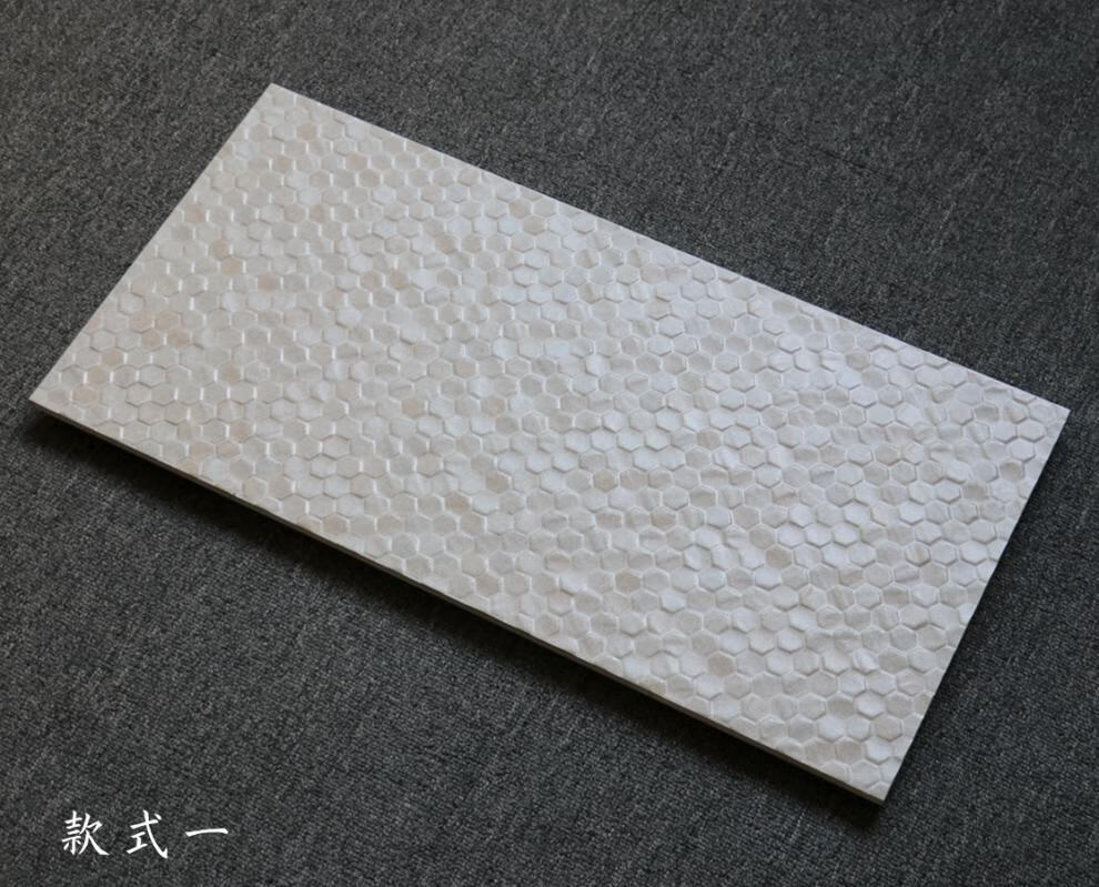 六角形蜂窝文化石瓷砖300600外墙砖阳台格子木纹砖卫生间仿古砖款式一