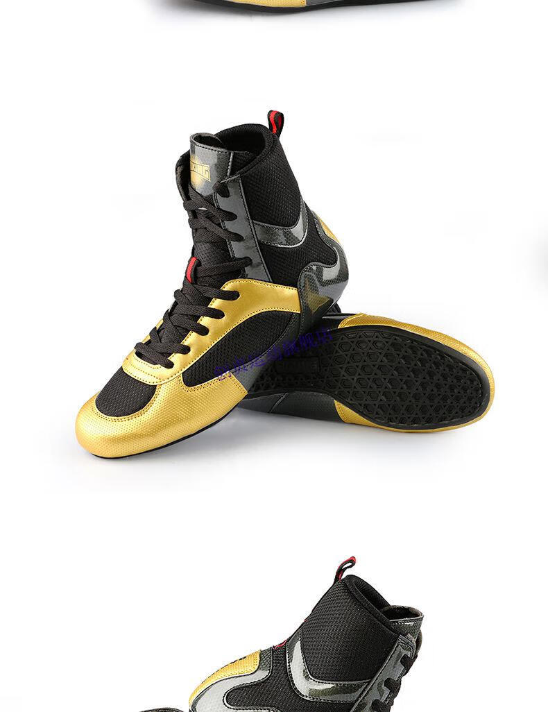 高帮拳击鞋男女摔跤鞋跤鞋格斗鞋子散打鞋训练鞋搏击鞋比赛靴a nike