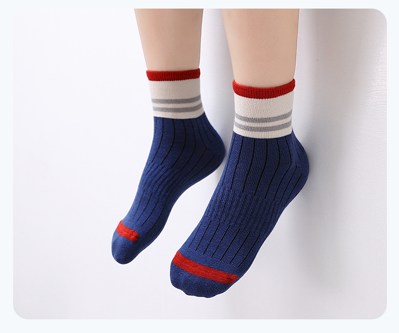袜男童袜子春夏薄款精梳棉中筒夏天男孩青少年儿童全棉运动袜无骨足球
