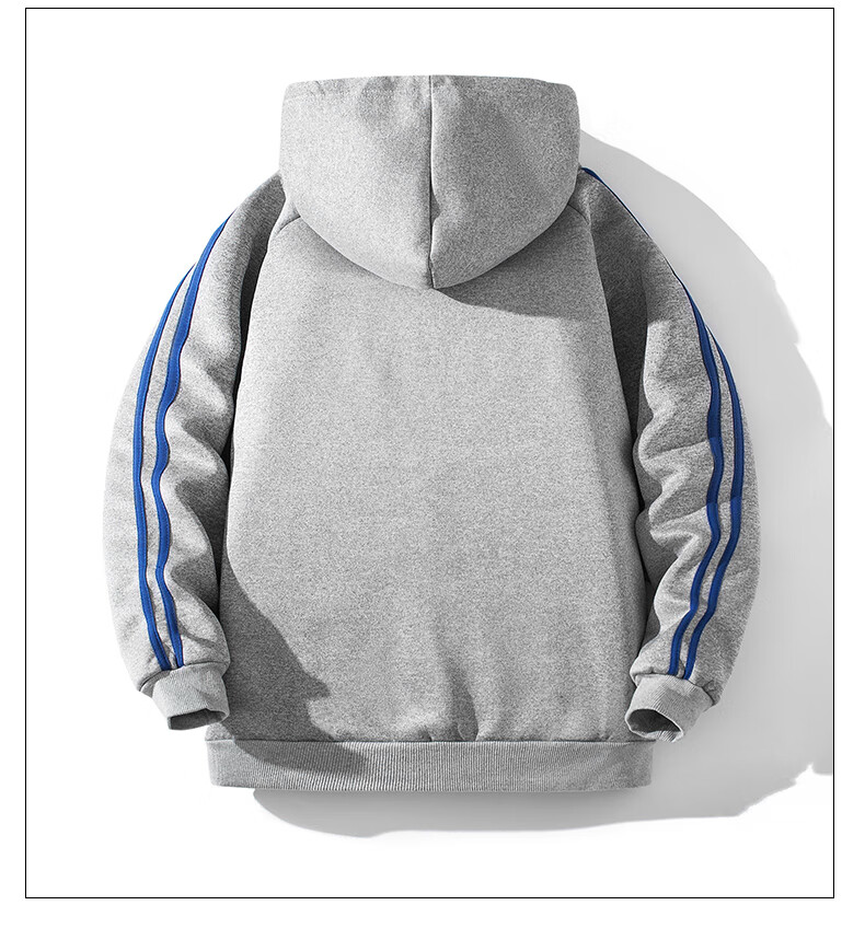 wassup happy卫衣男秋冬季加绒加厚连帽宽松情侣外套 白色 m【图片