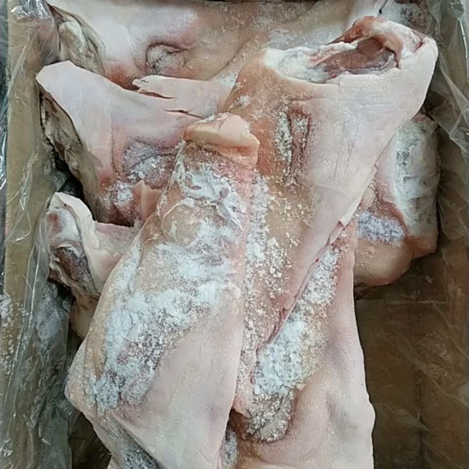 宏嘉睿 生鲜新鲜冷冻生猪头带骨猪头肉猪脸肉劈开猪头20斤干净 广东