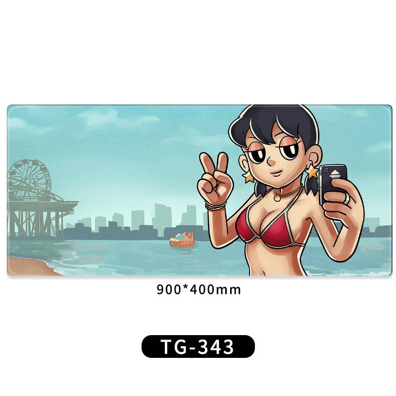 恶搞哆啦a梦gta5游戏周边鼠标垫电脑键盘桌垫超大鼠标垫定制男生电竞