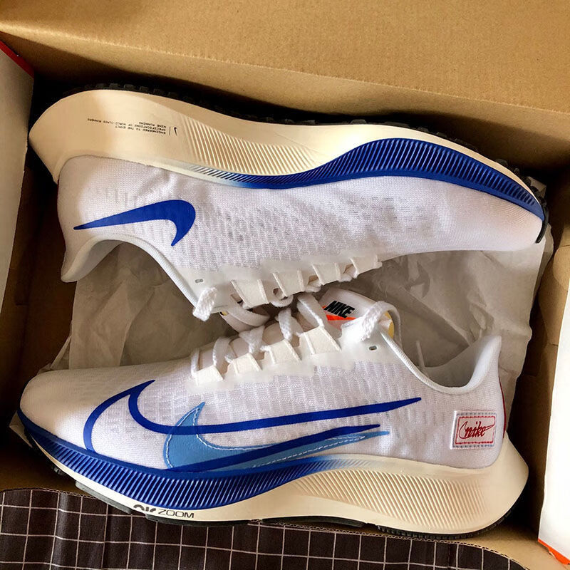 【商场同款】飞马37白蓝跑步鞋男学生透气缓震训练运动鞋夏季耐磨休闲