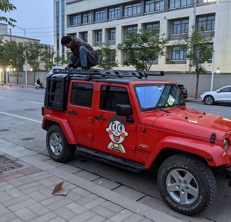 适用于北京bj40行李架bj40牧马人jkjl汽车顶行李架旅行框改装露营侧账