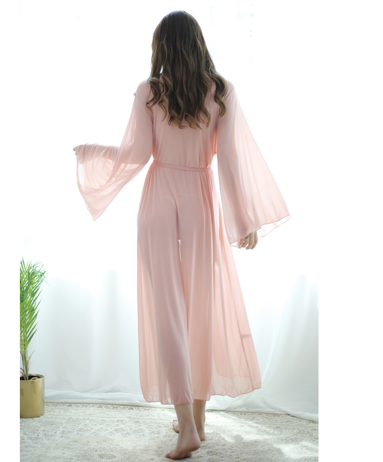 【名品钜惠】 性感睡袍长裙女式睡衣夏透明情趣睡裙套装浴袍内衣长款