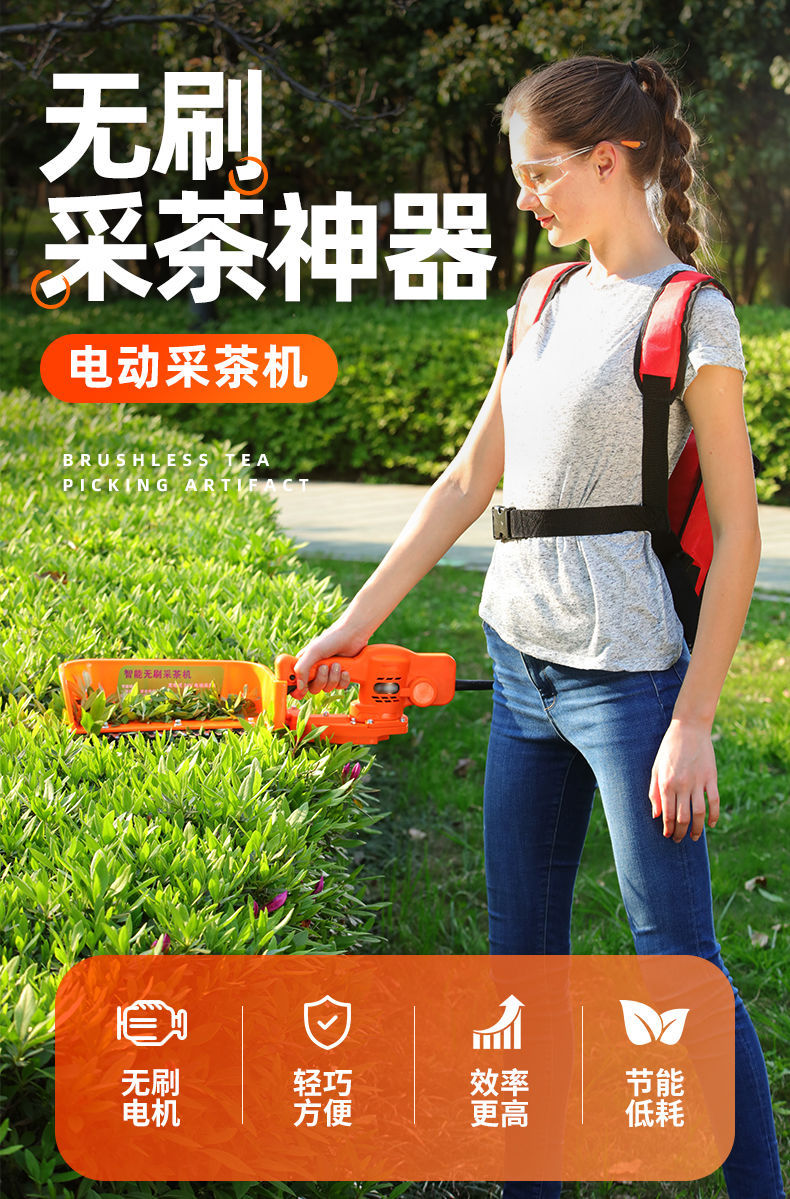 充电电动采茶机单人小型绿化绿篱机剪茶叶茶树修剪机采摘茶机神器