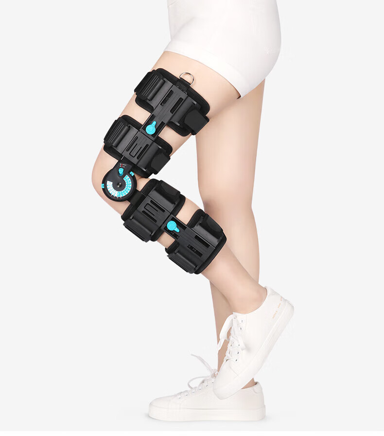 可调膝关节固定支具膝盖支架半月板韧带拉伤术后康复护具 碳纤维款(身