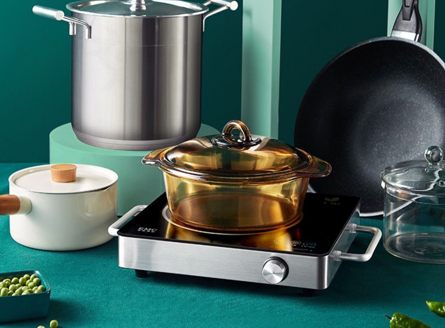 于果t22多功能电陶炉家用爆炒菜大功率电磁光波炉灶智能煮茶节能帕