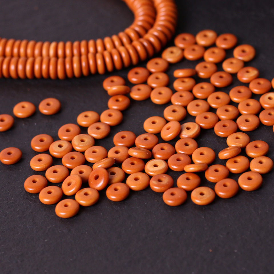 文玩橄榄核手串隔片可以做三圈佛珠手链项链核桃金刚菩提diy配件依莲