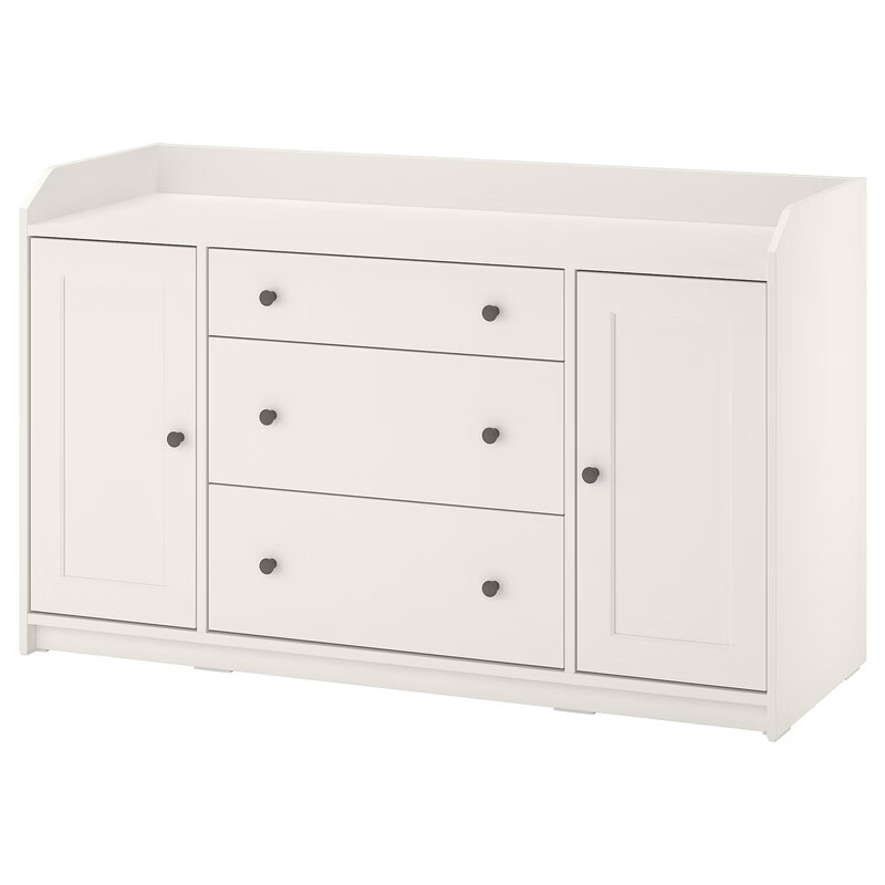 IKEA HAUGA double-door cabinet, storage cabinet, sideboard, simple and modern storage cabinet, storage cabinet, white sideboard, 140x84cm thumbnail 4