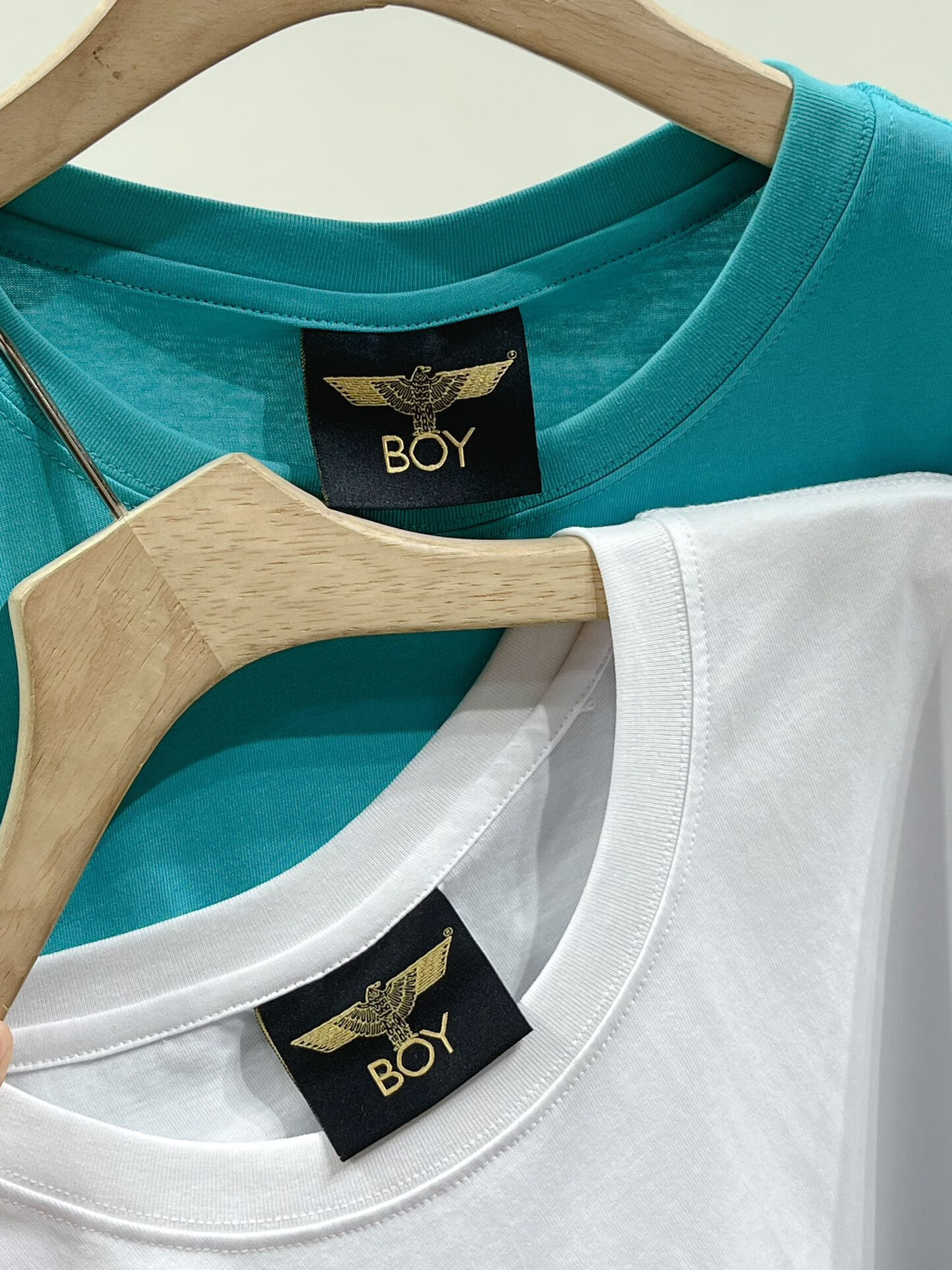 boy潮牌夏季t恤男女同款彩色翅膀老鹰情侣宽松圆领短袖 白 xl【图片