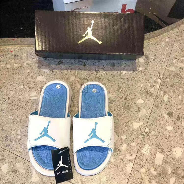 耐尅ajaj拖鞋乔六魔术贴凉拖鞋运动篮球一字拖鞋情侣款家居户外网红