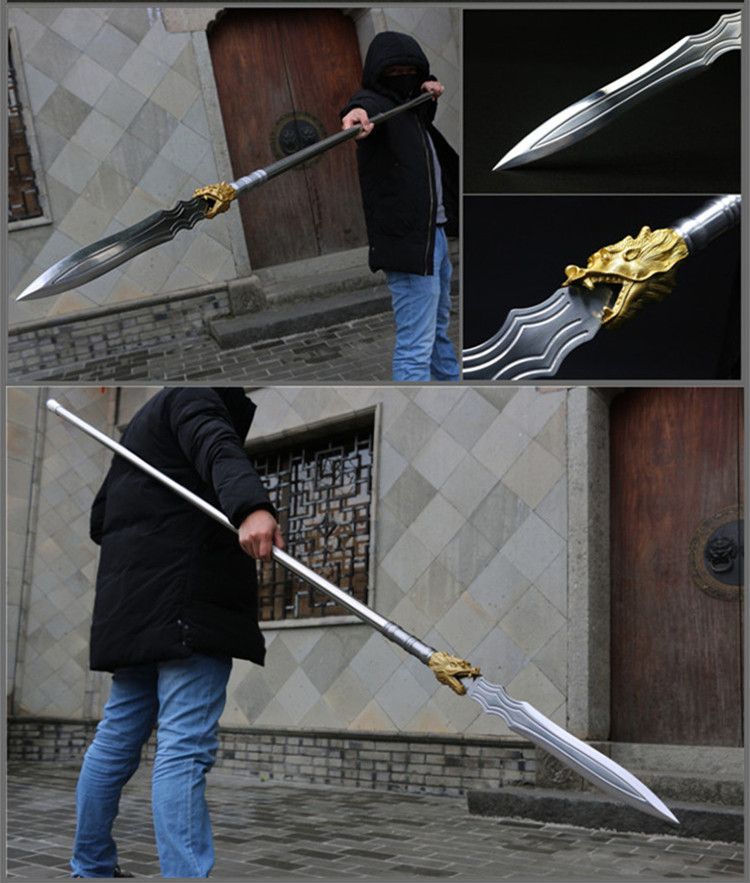 红缨枪红缨矛红缨枪十八般冷武术练习长毛霸王枪赵云枪未开刃浅紫色60