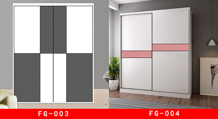 現代簡約膚感衣櫃門定做歐式衣櫃推拉門滑動衣櫃門定製推拉滑移門 nf