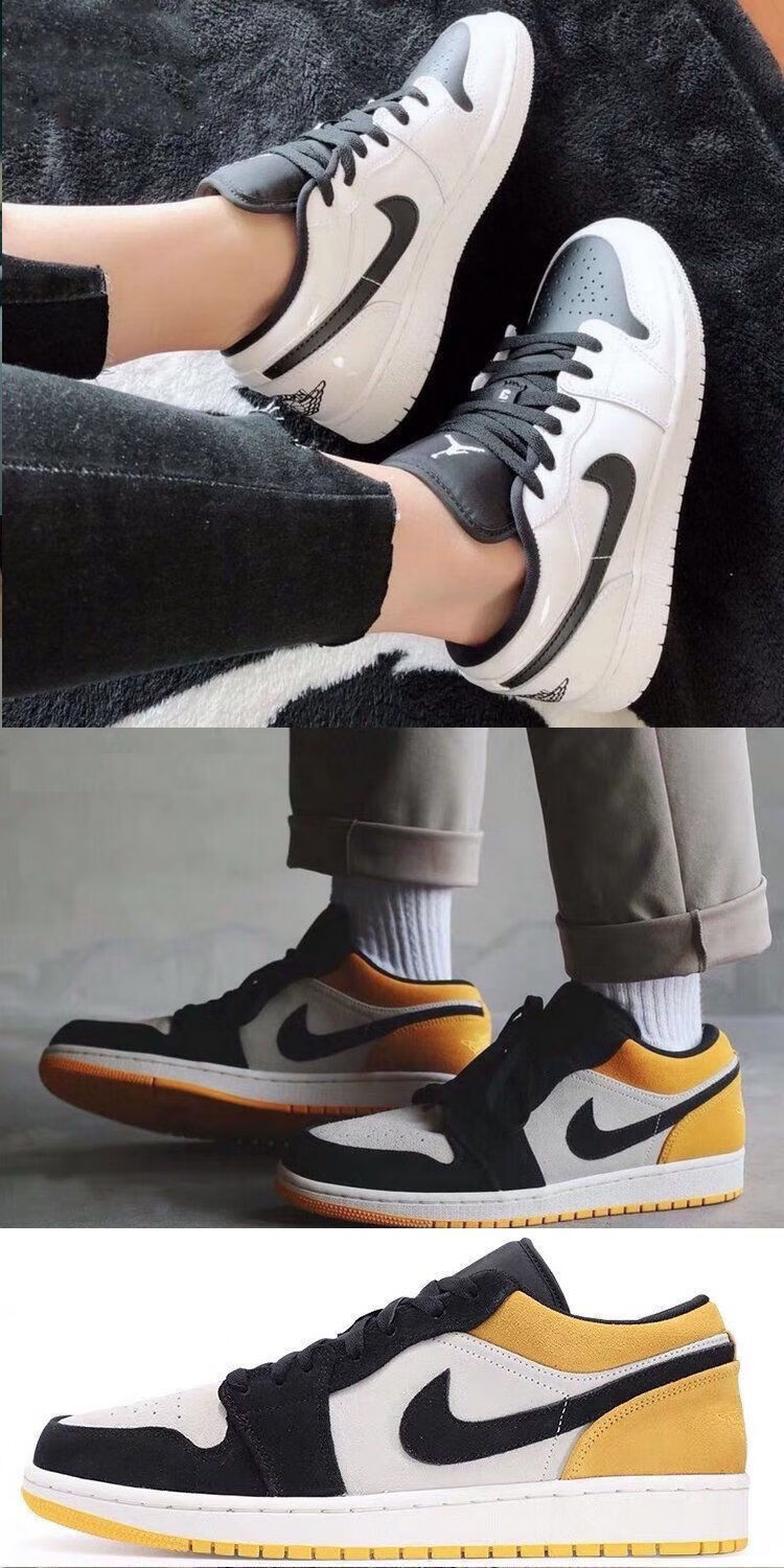 烟灰影子灰北卡蓝郭艾伦黑红脚趾巴黎纯原休闲款低帮板鞋 aj1迷彩灰