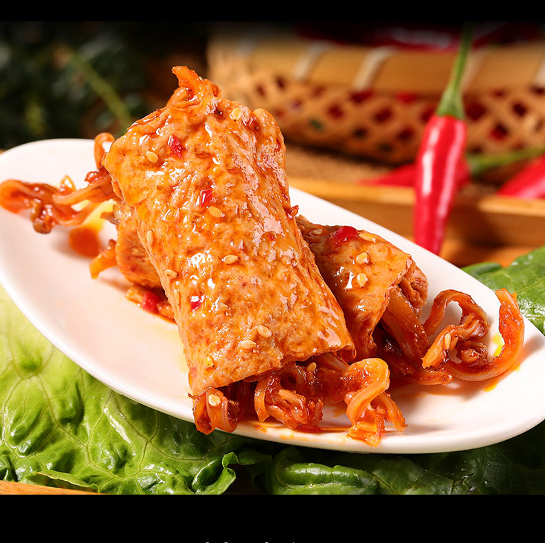 渔米之湘辣味脆皮鱼卷肉卷零食小吃小包装网红湖南特产香辣食品脆皮肉